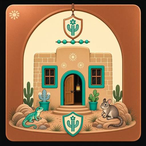 Pest Control service illustration, Santa Fe style