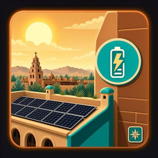 Solar & Backup Power service illustration, Santa Fe style